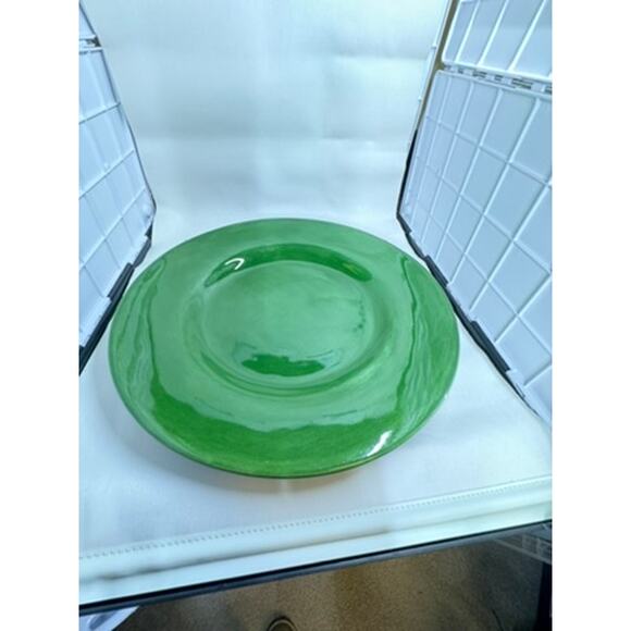 Pottery Barn "SAUSALITO" Green Large Plate PLZ READ!! SMALL CHIP! FINAL SALE! - Picture 2 of 7